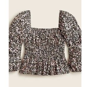 NWOT JCrew Floral Peplum Top